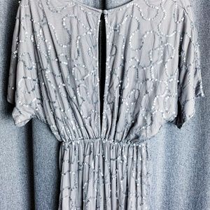 boutique sequin plunge maxi dress